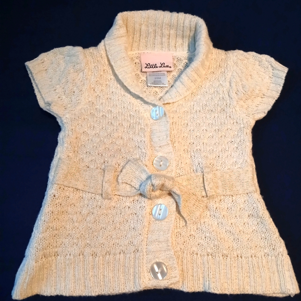 Baby girls sz3-6m short sleeve sweater